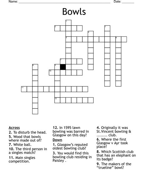 bowls crossword